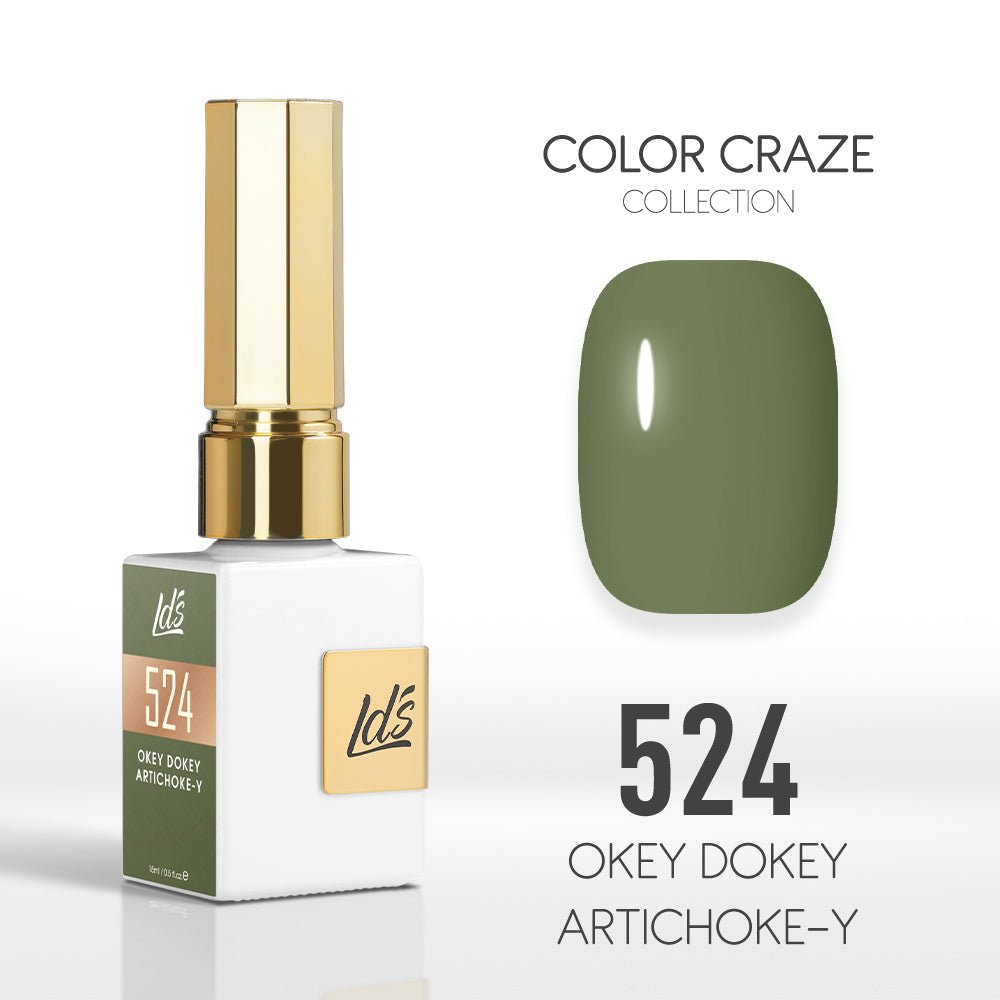 LDS Color Craze Gel Nail Polish - 524 Okey Dokey Artichoke - y - 0.5oz - DTK Nail Supply