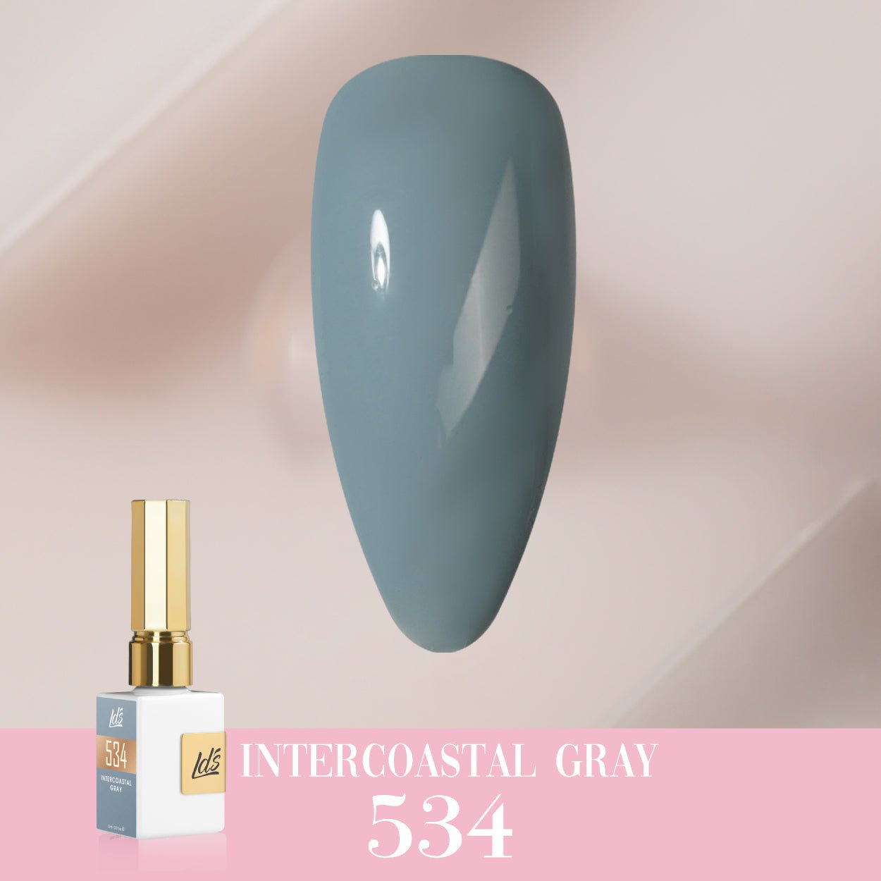 LDS Color Craze Gel Nail Polish - 534 Intercoastal Gray - 0.5oz - DTK Nail Supply