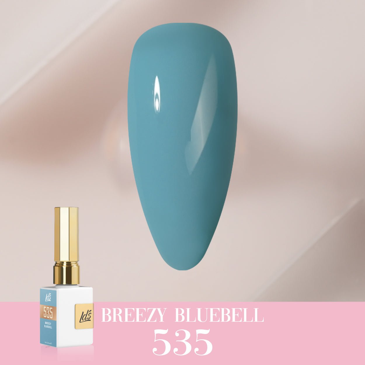 LDS Color Craze Gel Nail Polish - 535 Breezy Bluebell - 0.5oz - DTK Nail Supply