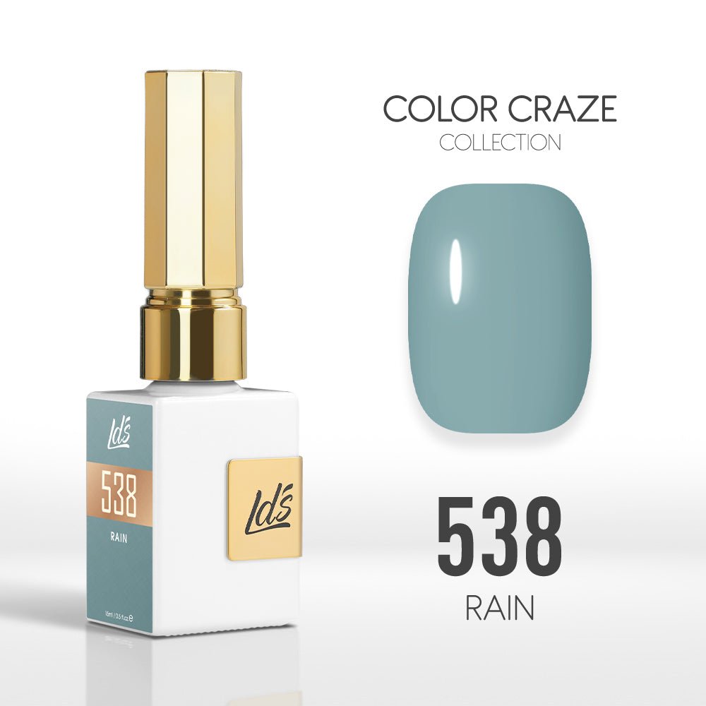 LDS Color Craze Gel Nail Polish - 538 Rain - 0.5oz - DTK Nail Supply