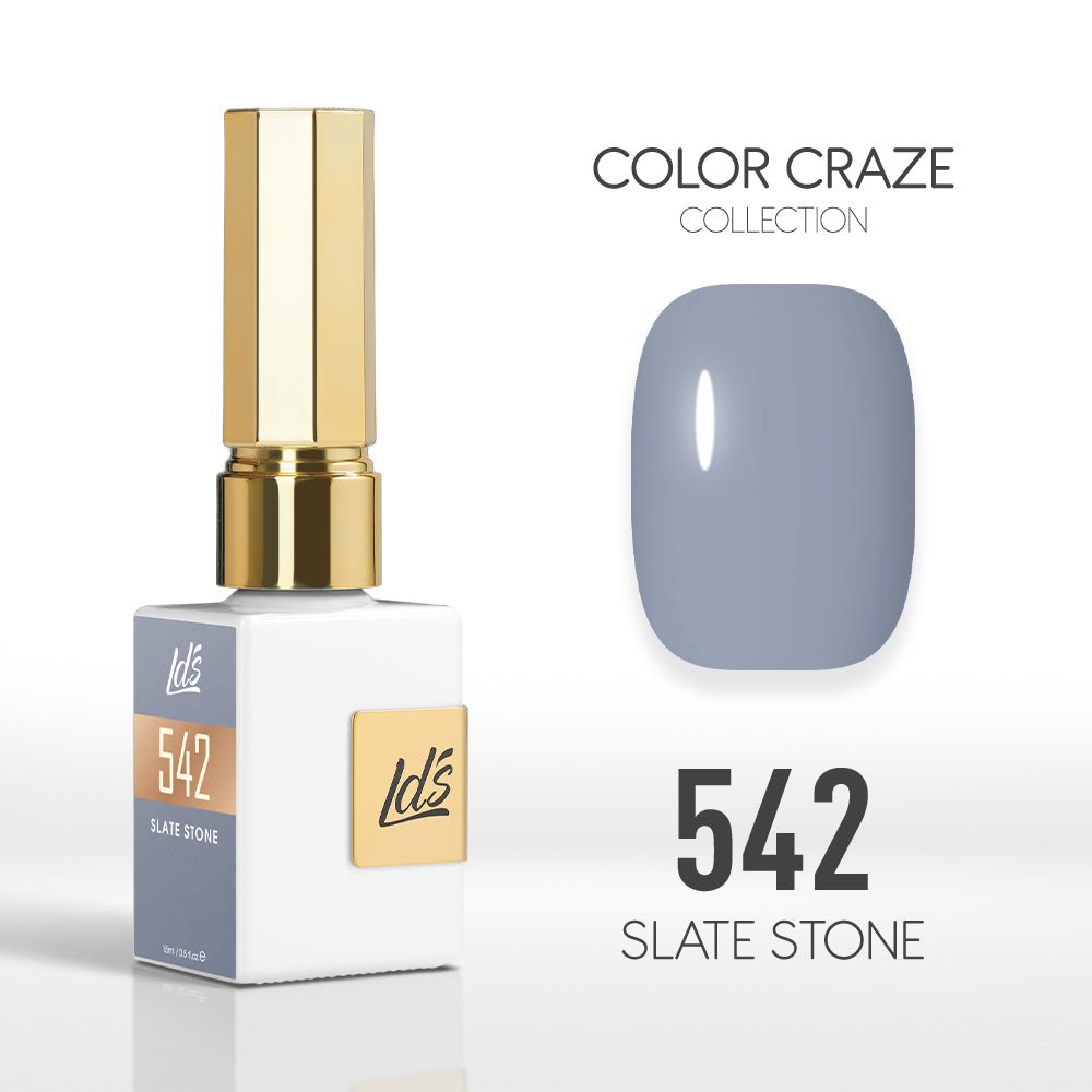 LDS Color Craze Gel Nail Polish - 542 Slate Stone - 0.5oz - DTK Nail Supply