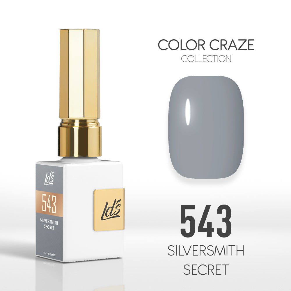 LDS Color Craze Gel Nail Polish - 543 Silversmith Secret - 0.5oz - DTK Nail Supply