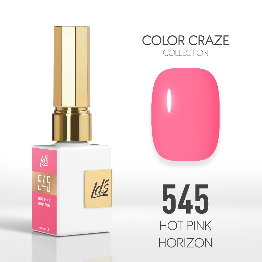 LDS Color Craze Gel Nail Polish - 545 Hot Pink Horizon - 0.5oz - DTK Nail Supply