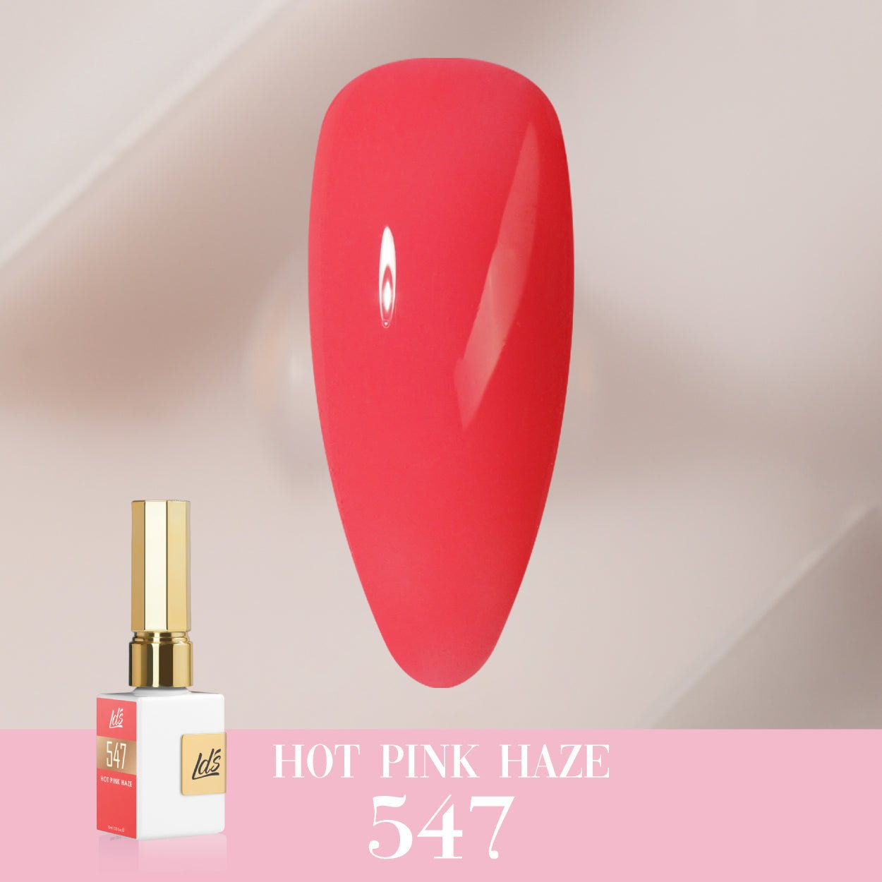 LDS Color Craze Gel Nail Polish - 547 Hot Pink Haze - 0.5oz - DTK Nail Supply