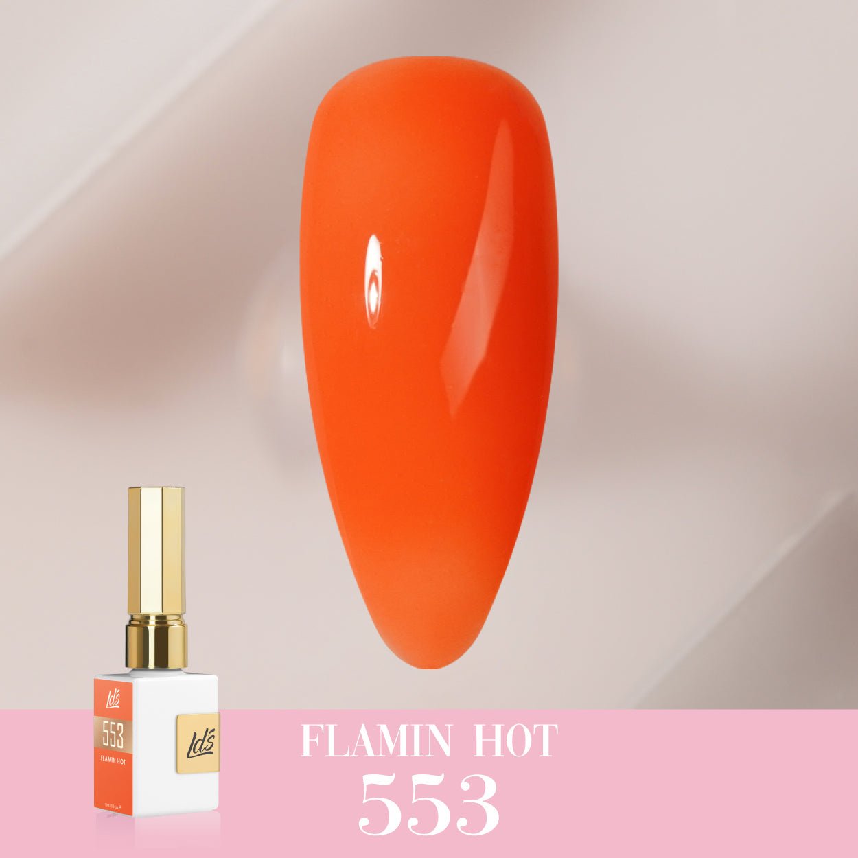 LDS Color Craze Gel Nail Polish - 553 Flamin Hot - 0.5oz - DTK Nail Supply