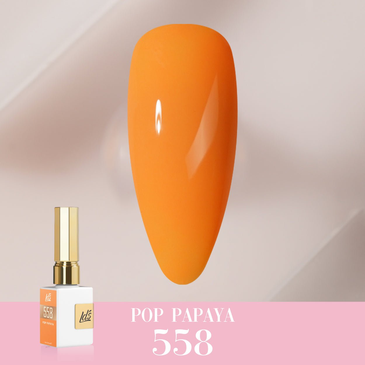 LDS Color Craze Gel Nail Polish - 558 Pop Papaya - 0.5oz - DTK Nail Supply