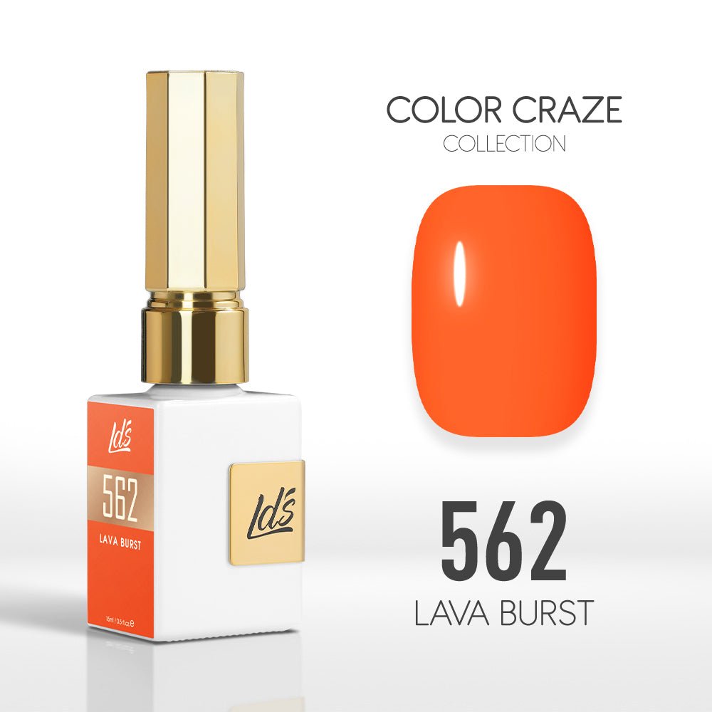 LDS Color Craze Gel Nail Polish - 562 Lava Burst - 0.5oz - DTK Nail Supply