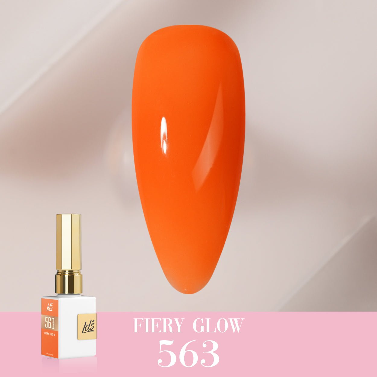 LDS Color Craze Gel Nail Polish - 563 Fiery Glow - 0.5oz - DTK Nail Supply