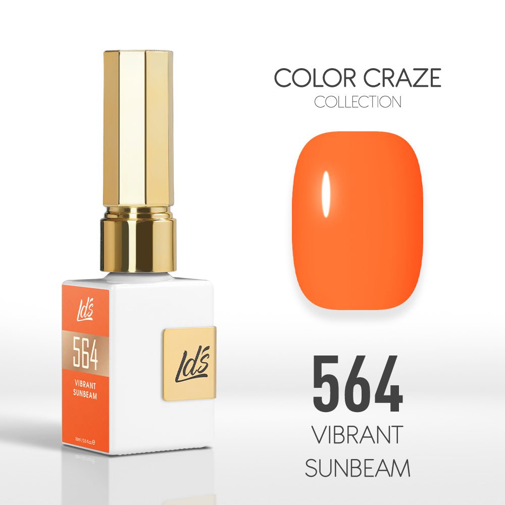 LDS Color Craze Gel Nail Polish - 564 Vibrant Sunbeam - 0.5oz - DTK Nail Supply