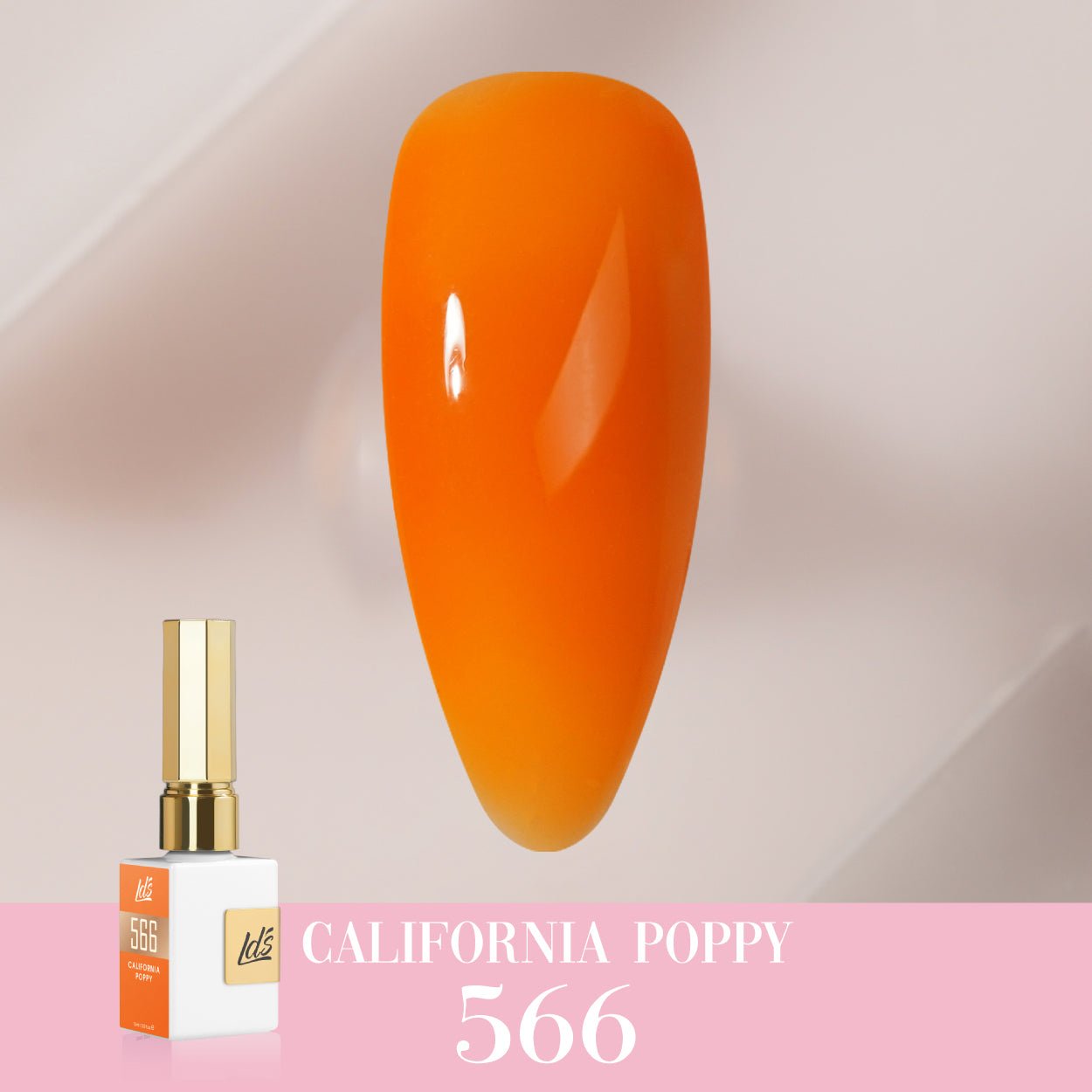 LDS Color Craze Gel Nail Polish - 566 California Poppy - 0.5oz - DTK Nail Supply