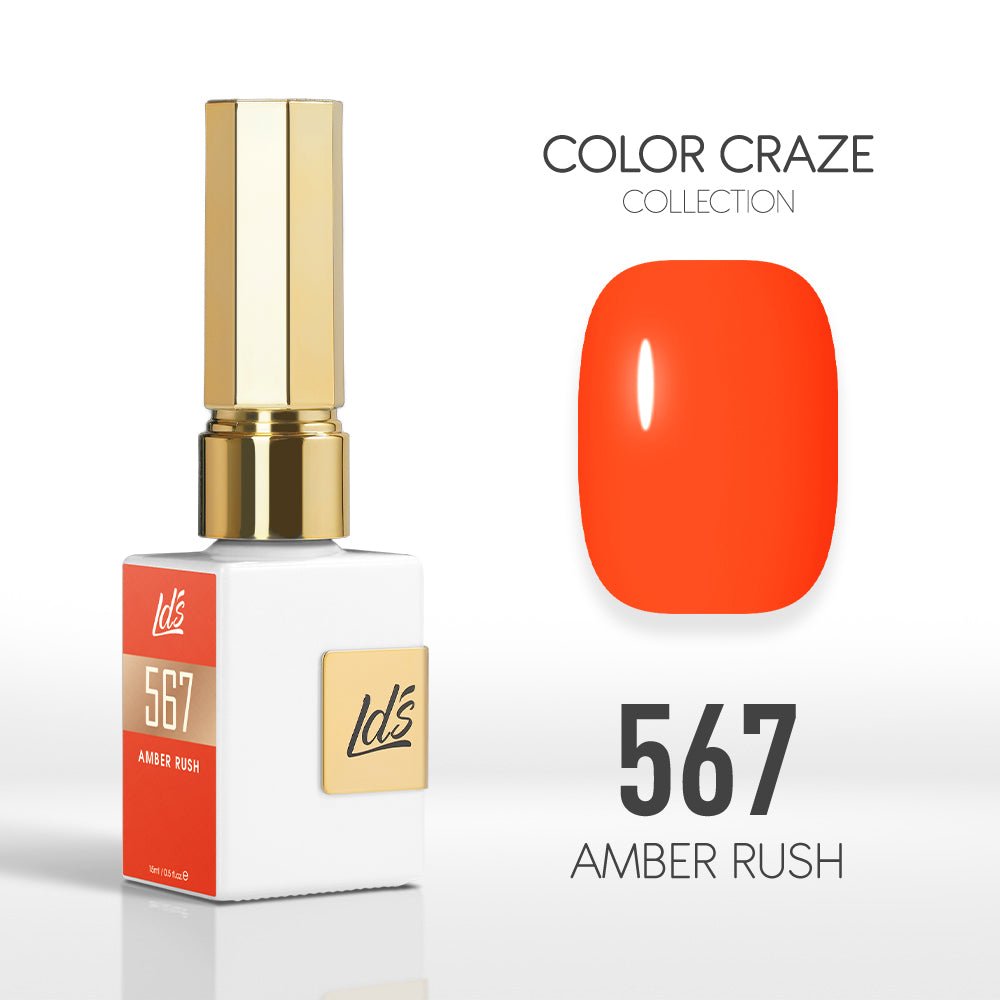 LDS Color Craze Gel Nail Polish - 567 Amber Rush - 0.5oz - DTK Nail Supply