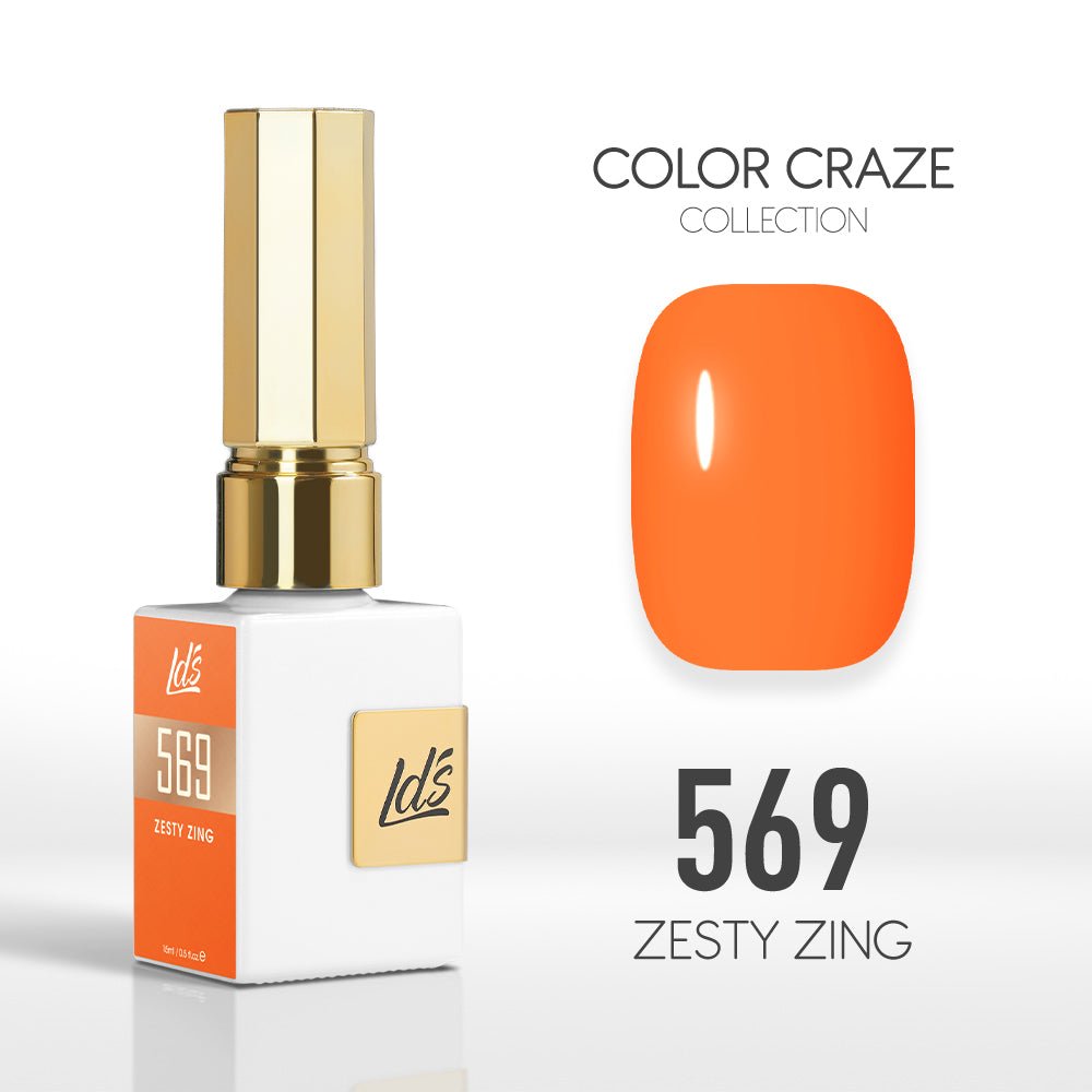 LDS Color Craze Gel Nail Polish - 569 Zesty Zing - 0.5oz - DTK Nail Supply