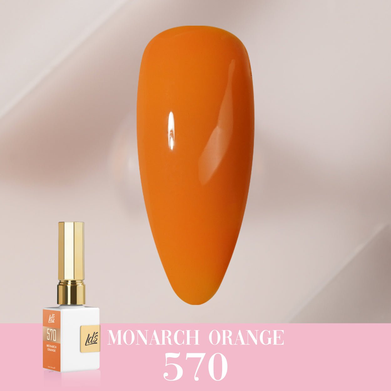 LDS Color Craze Gel Nail Polish - 570 Monarch Orange - 0.5oz - DTK Nail Supply