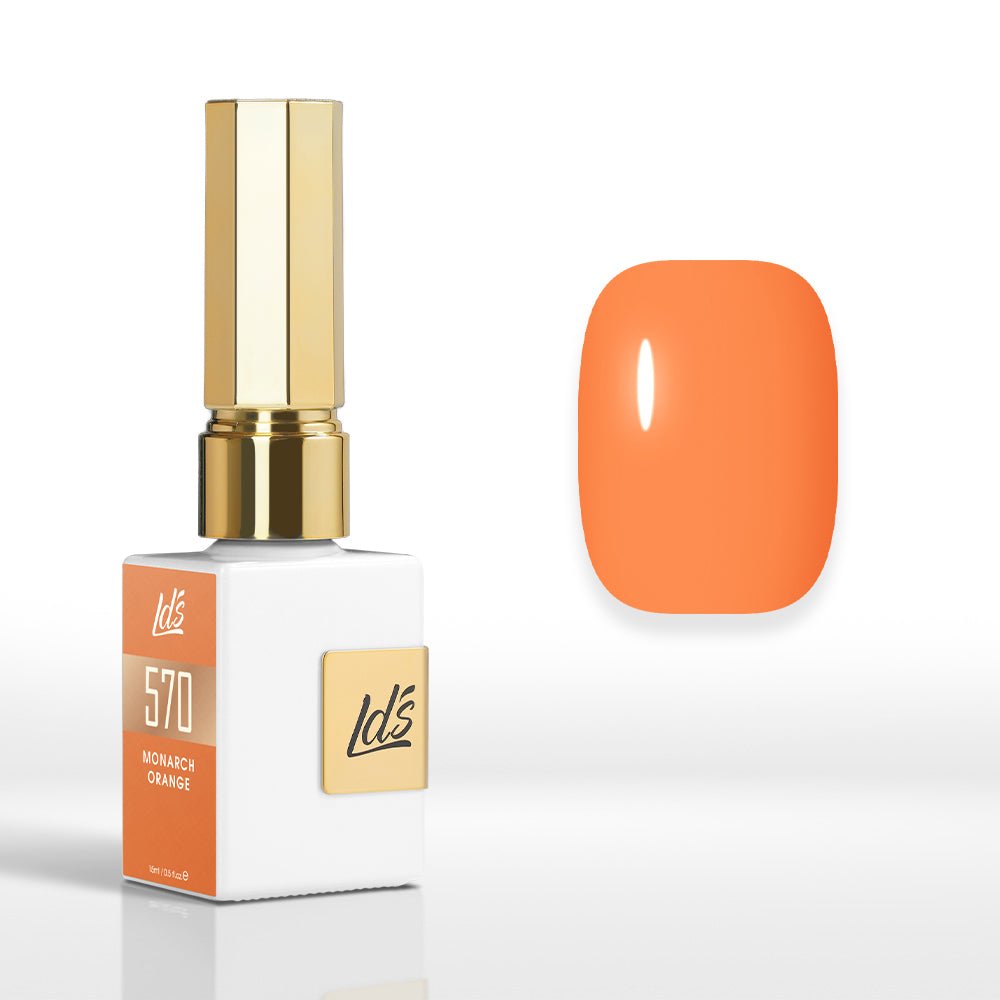 LDS Color Craze Gel Nail Polish - 570 Monarch Orange - 0.5oz - DTK Nail Supply