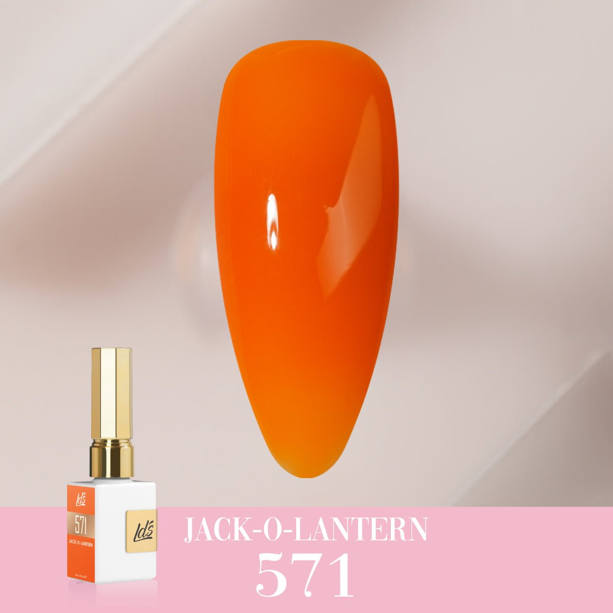 LDS Color Craze Gel Nail Polish - 571 Jack - O - Lantern - 0.5oz - DTK Nail Supply