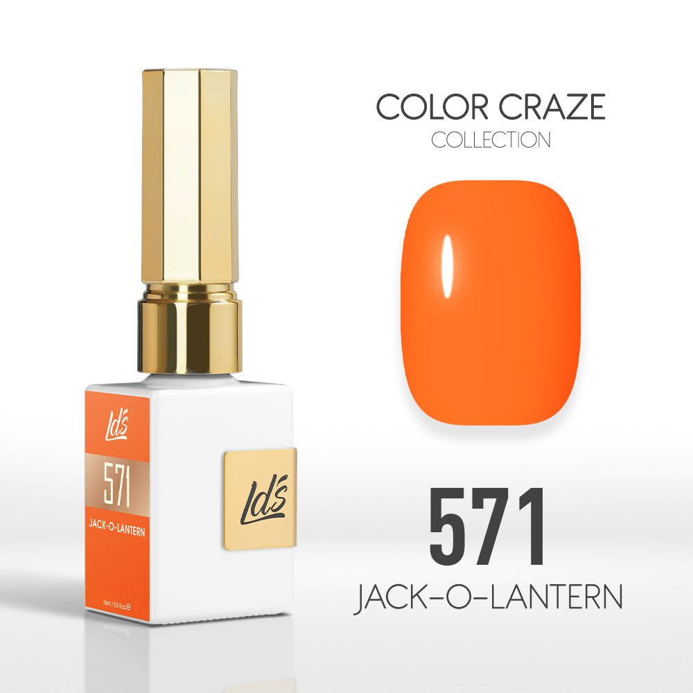 LDS Color Craze Gel Nail Polish - 571 Jack - O - Lantern - 0.5oz - DTK Nail Supply