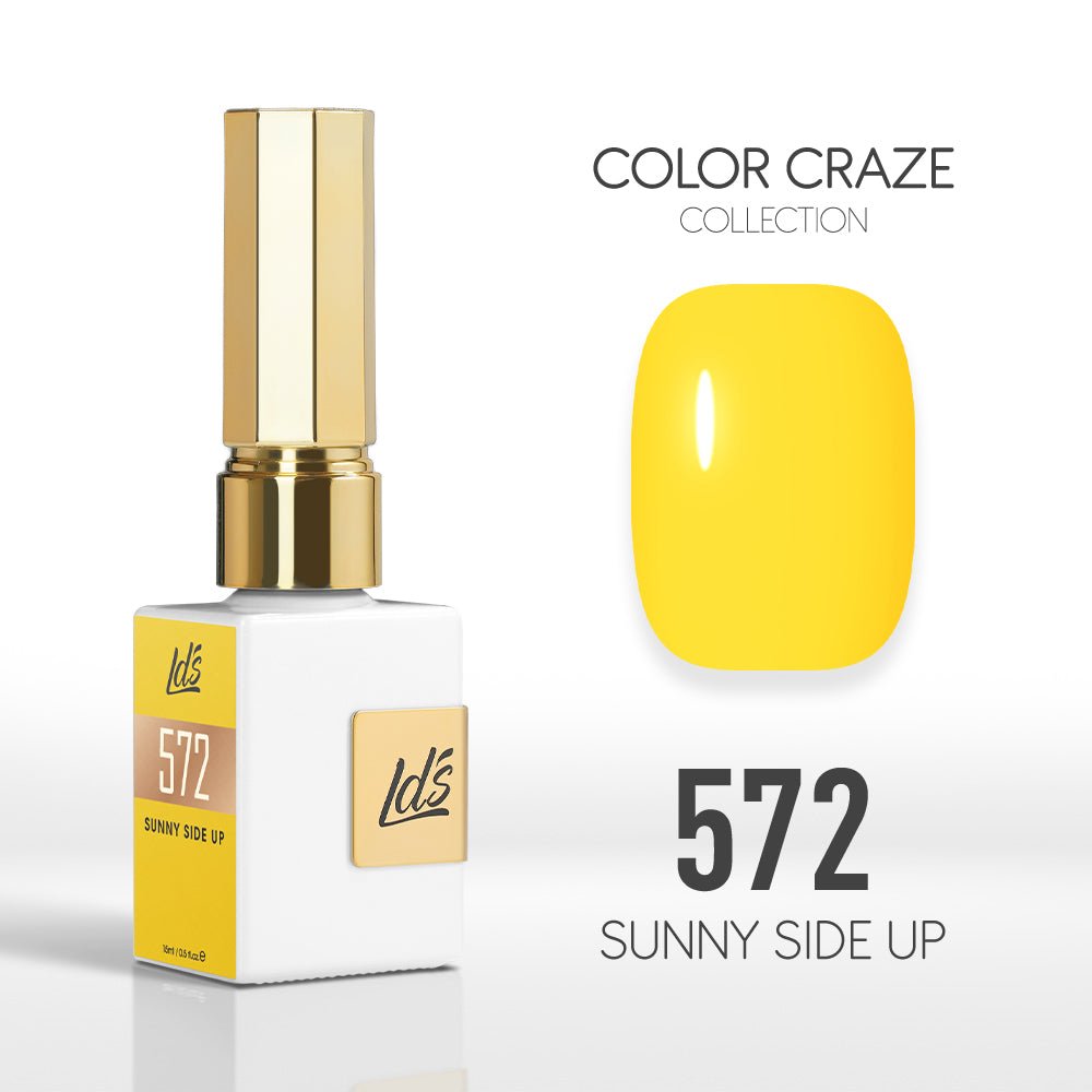 LDS Color Craze Gel Nail Polish - 572 Sunny Side Up - 0.5oz - DTK Nail Supply