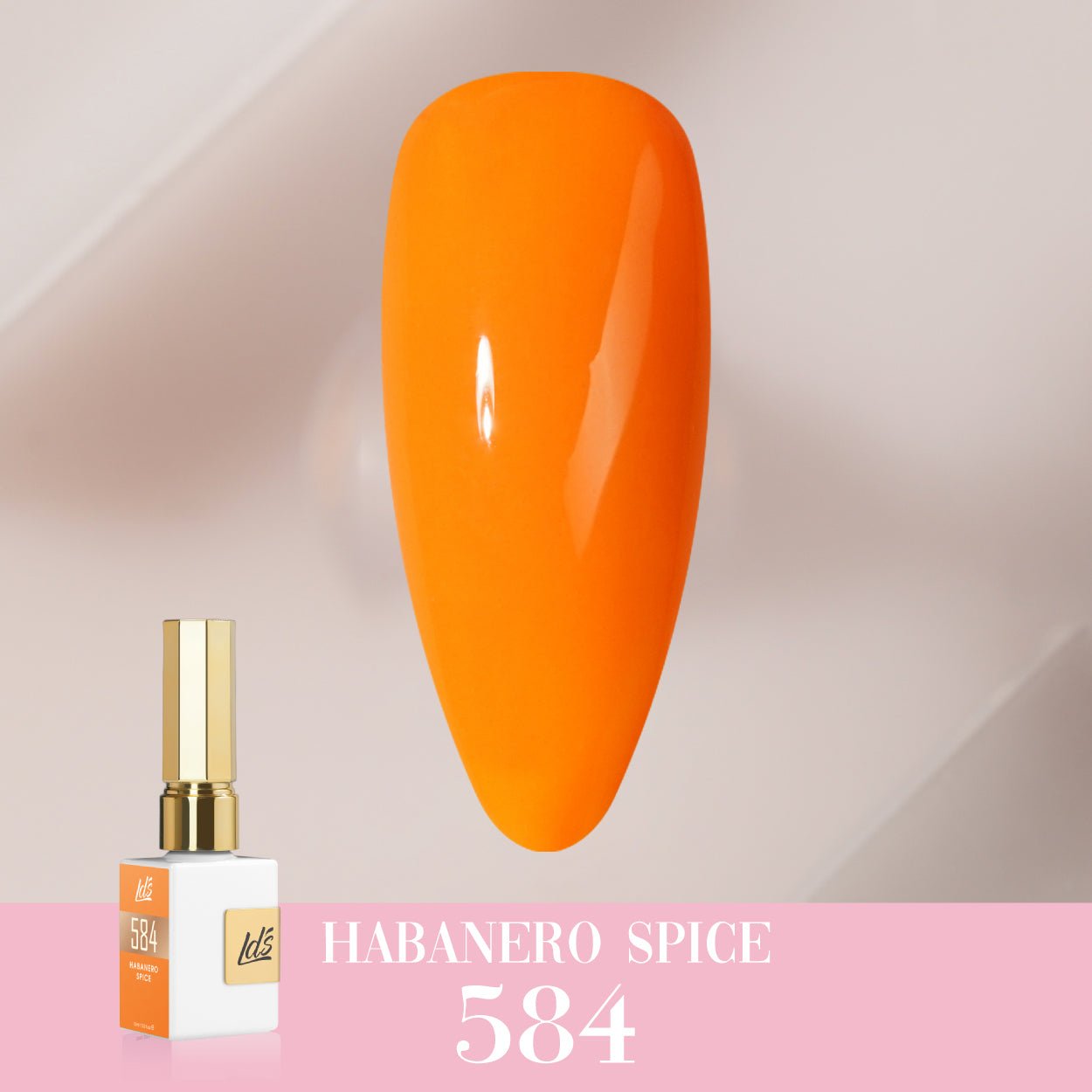 LDS Color Craze Gel Nail Polish - 584 Habanero Spice - 0.5oz - DTK Nail Supply