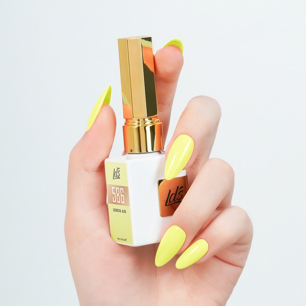 LDS Color Craze Gel Nail Polish - 586 Lemon Aid - 0.5oz - DTK Nail Supply