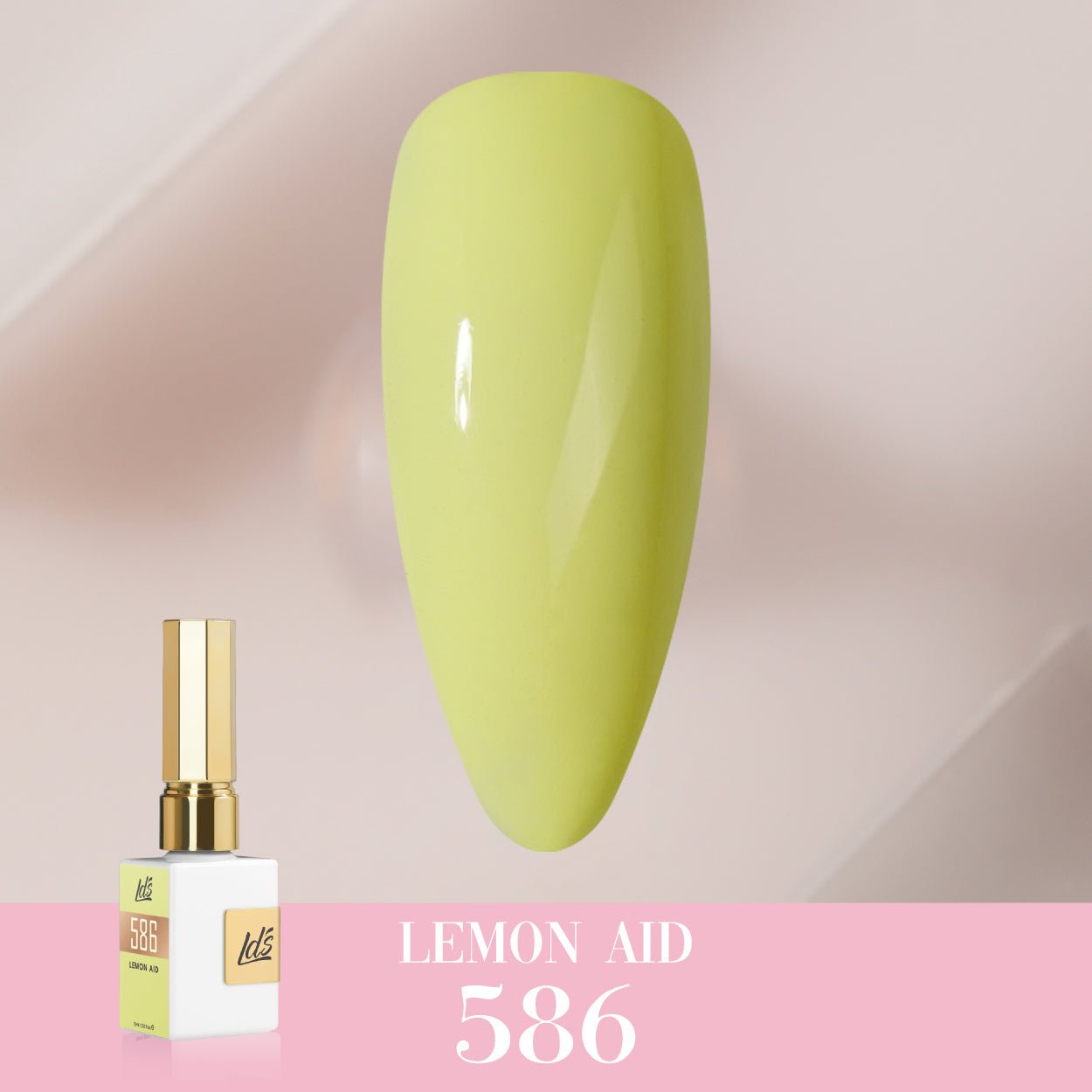 LDS Color Craze Gel Nail Polish - 586 Lemon Aid - 0.5oz - DTK Nail Supply