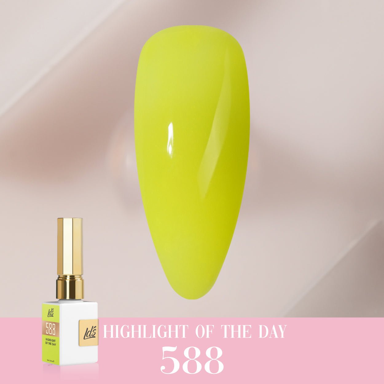 LDS Color Craze Gel Nail Polish - 588 Highlight of the Day - 0.5oz - DTK Nail Supply