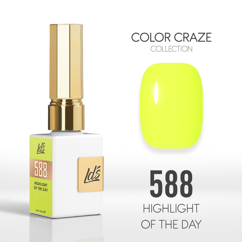 LDS Color Craze Gel Nail Polish - 588 Highlight of the Day - 0.5oz - DTK Nail Supply