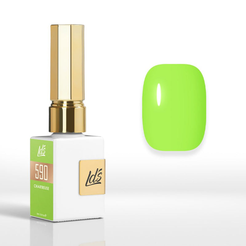 LDS Color Craze Gel Nail Polish - 590 Chartreuse - 0.5oz - DTK Nail Supply