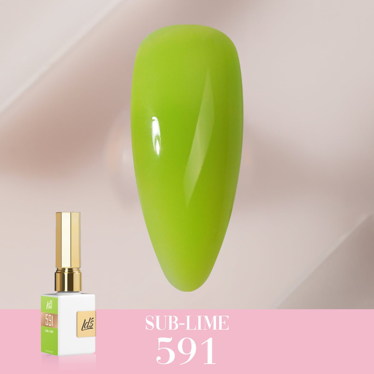 LDS Color Craze Gel Nail Polish - 591 Sub - Lime - 0.5oz - DTK Nail Supply