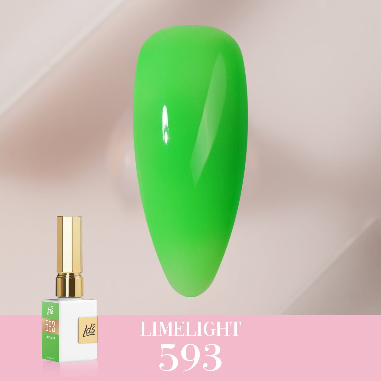LDS Color Craze Gel Nail Polish - 593 Limelight - 0.5oz - DTK Nail Supply