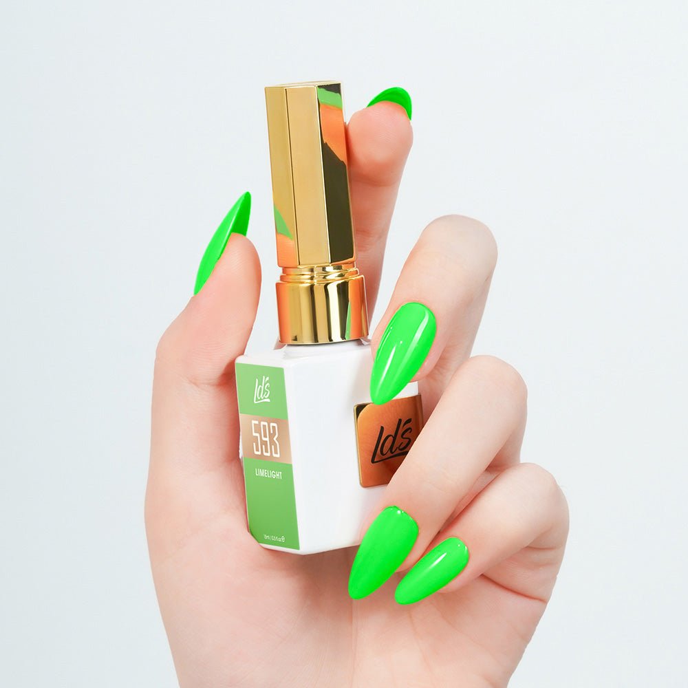 LDS Color Craze Gel Nail Polish - 593 Limelight - 0.5oz - DTK Nail Supply