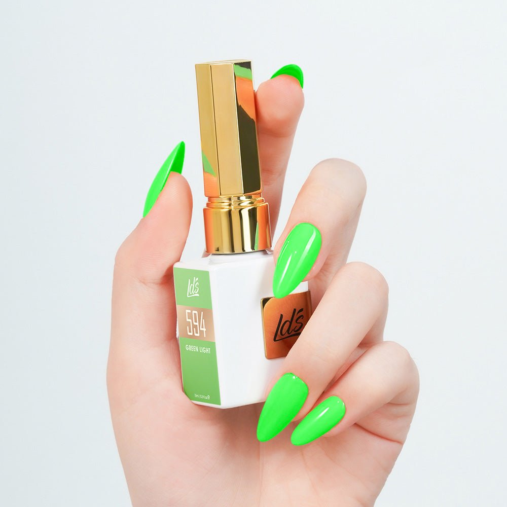 LDS Color Craze Gel Nail Polish - 594 Green Light - 0.5oz - DTK Nail Supply