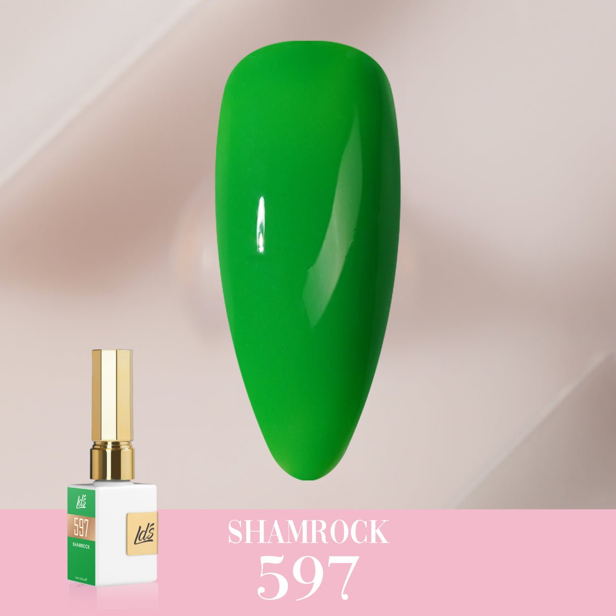 LDS Color Craze Gel Nail Polish - 597 Shamrock - 0.5oz - DTK Nail Supply