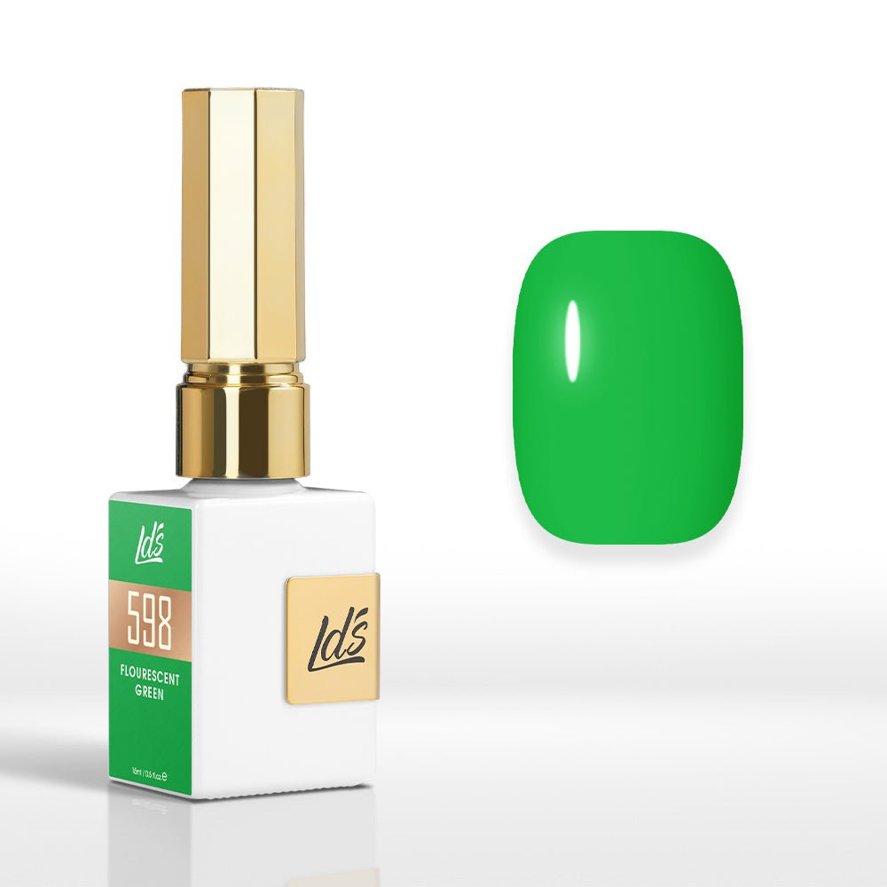 LDS Color Craze Gel Nail Polish - 598 Flourescent Green - 0.5oz - DTK Nail Supply
