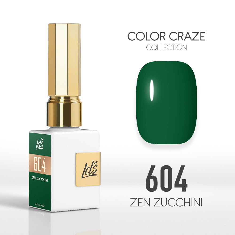 LDS Color Craze Gel Nail Polish - 604 Zen Zucchini - 0.5oz - DTK Nail Supply