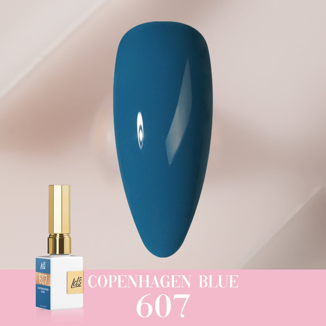 LDS Color Craze Gel Nail Polish - 607 Copenhagen Blue - 0.5oz - DTK Nail Supply