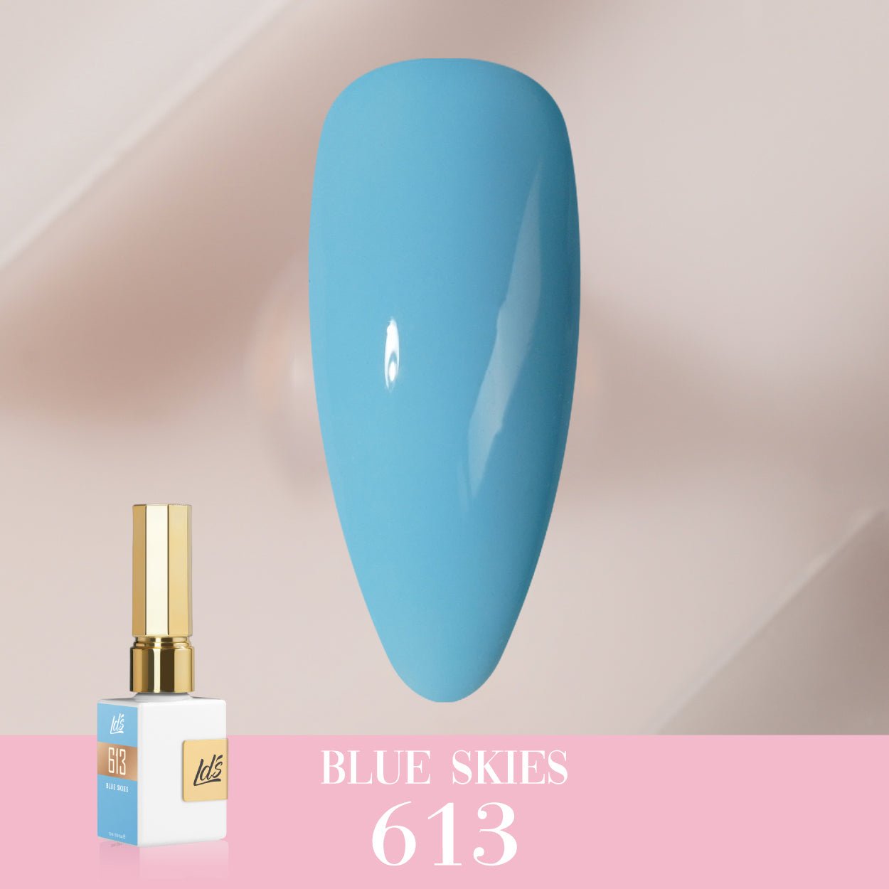 LDS Color Craze Gel Nail Polish - 613 Blue Skies - 0.5oz - DTK Nail Supply