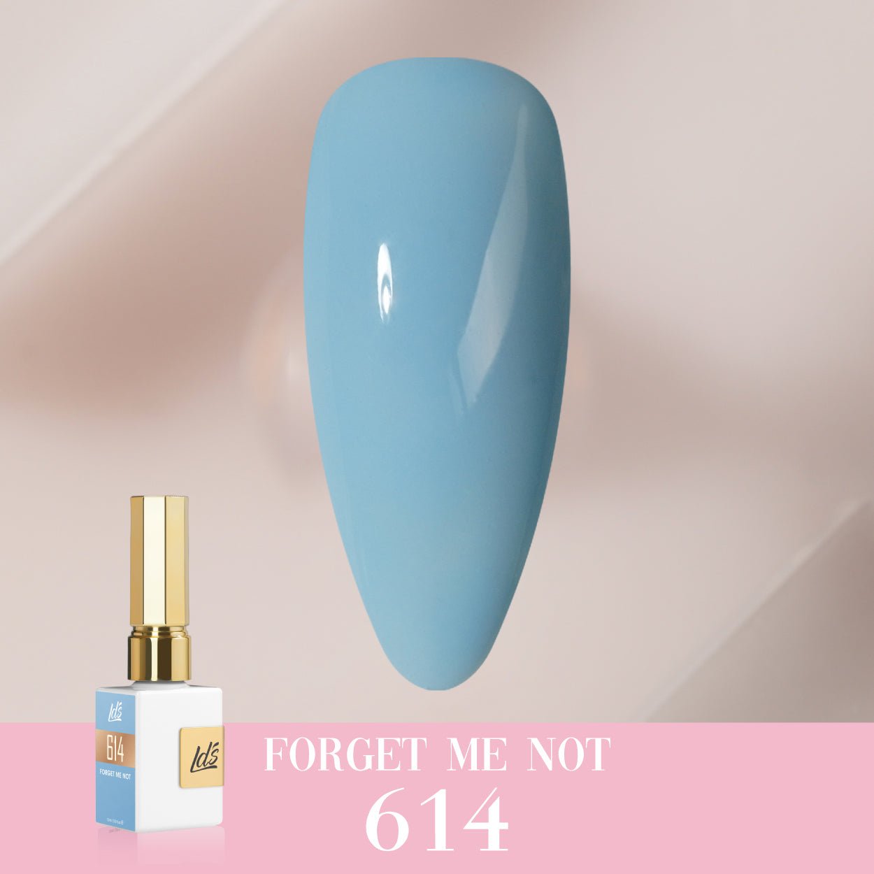 LDS Color Craze Gel Nail Polish - 614 Forget Me Not - 0.5oz - DTK Nail Supply