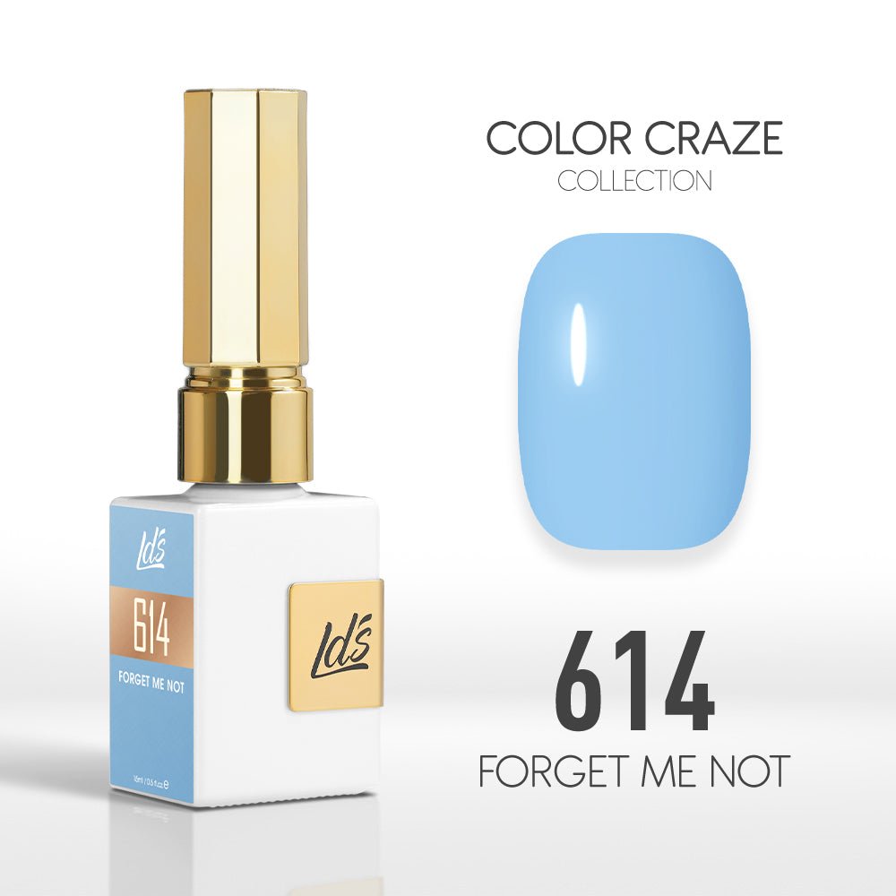 LDS Color Craze Gel Nail Polish - 614 Forget Me Not - 0.5oz - DTK Nail Supply