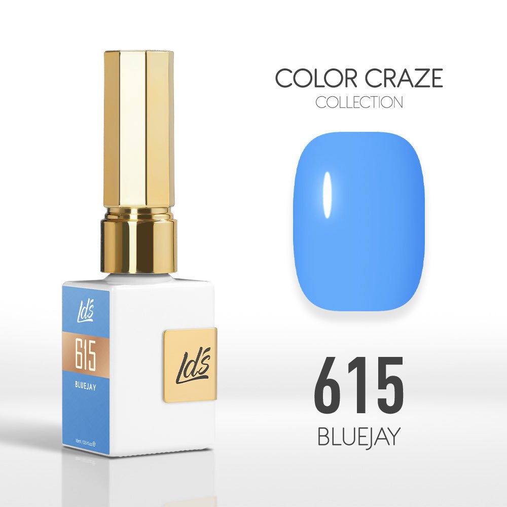 LDS Color Craze Gel Nail Polish - 615 Bluejay - 0.5oz - DTK Nail Supply