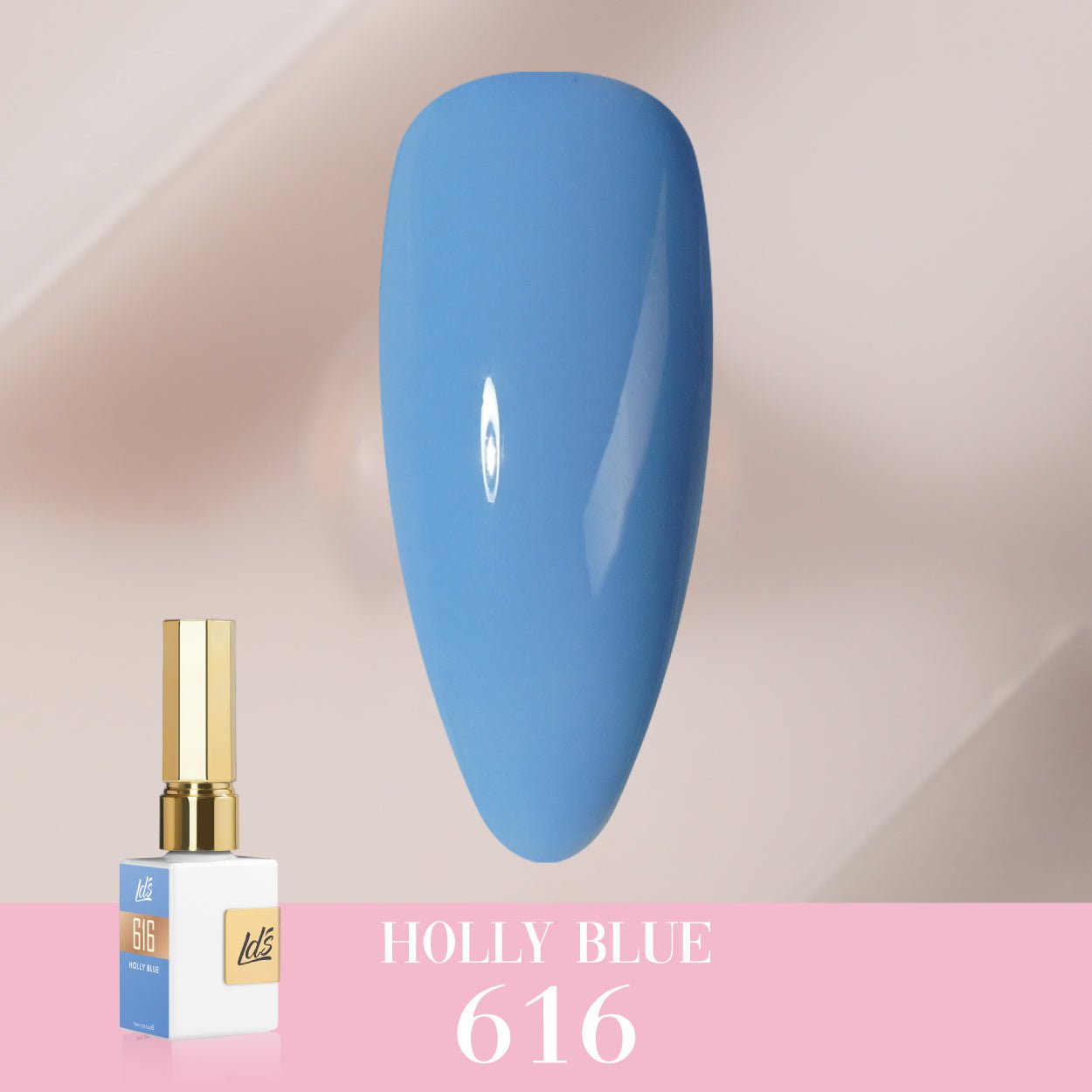 LDS Color Craze Gel Nail Polish - 616 Holly Blue - 0.5oz - DTK Nail Supply