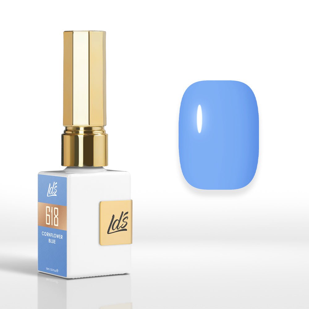LDS Color Craze Gel Nail Polish - 618 Cornflower Blue - 0.5oz - DTK Nail Supply