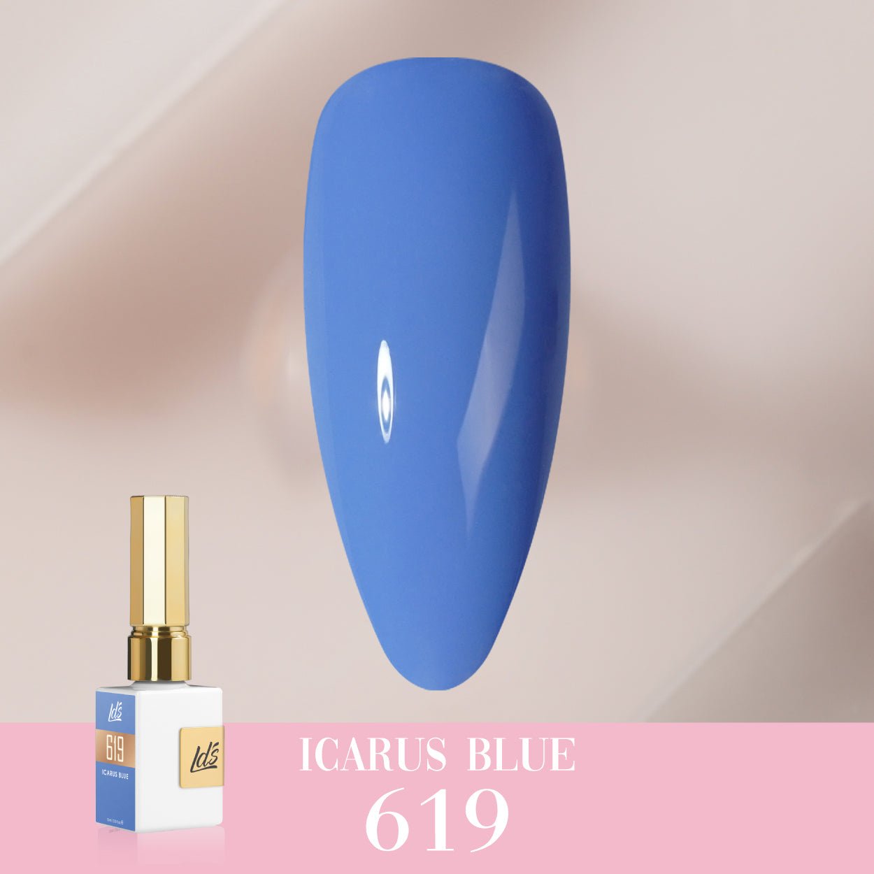 LDS Color Craze Gel Nail Polish - 619 Icarus Blue - 0.5oz - DTK Nail Supply