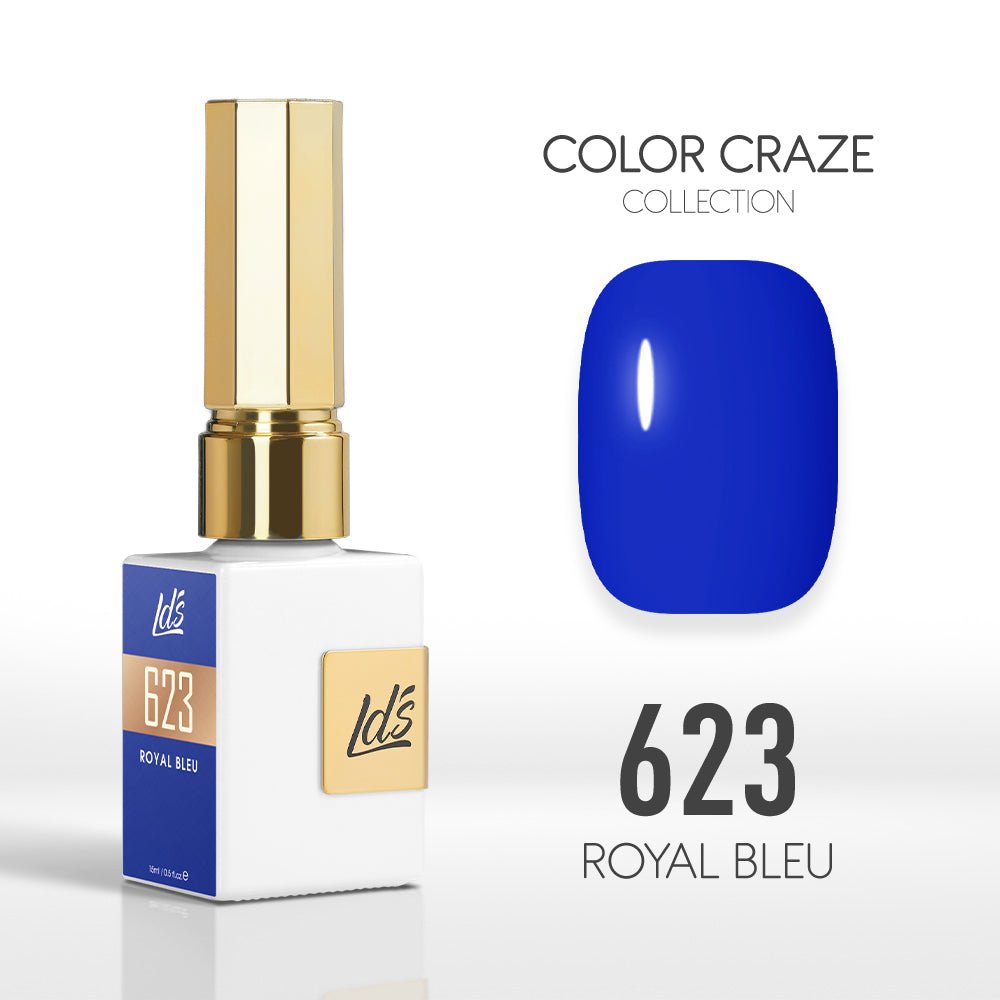LDS Color Craze Gel Nail Polish - 623 Royal Bleu - 0.5oz - DTK Nail Supply