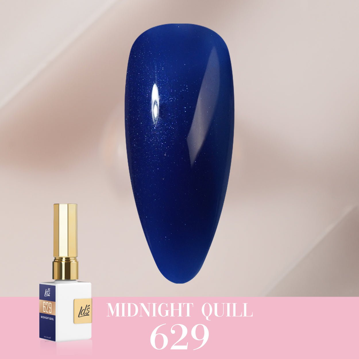 LDS Color Craze Gel Nail Polish - 629 Midnight Quill - 0.5oz - DTK Nail Supply