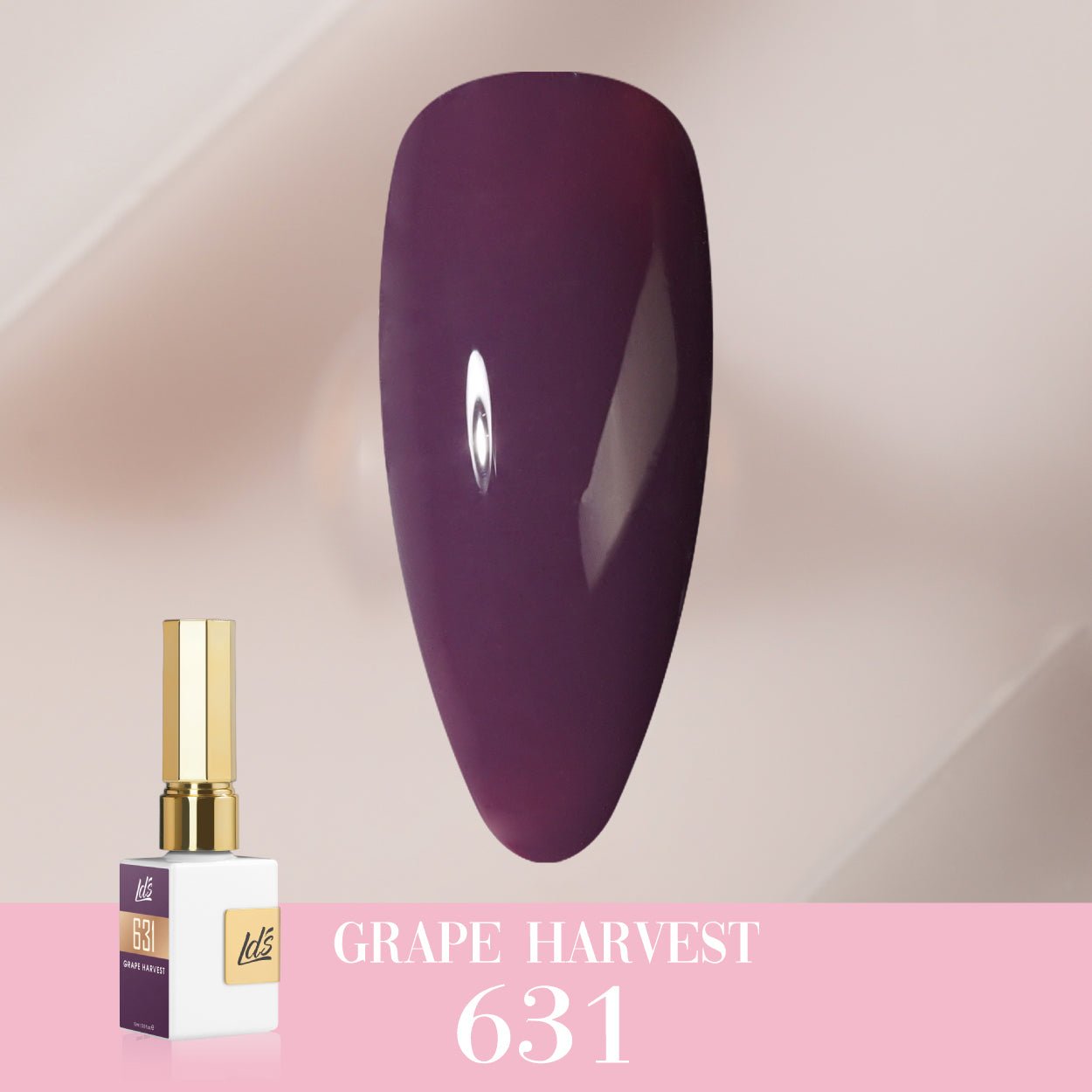 LDS Color Craze Gel Nail Polish - 631 Grape Harvest - 0.5oz - DTK Nail Supply