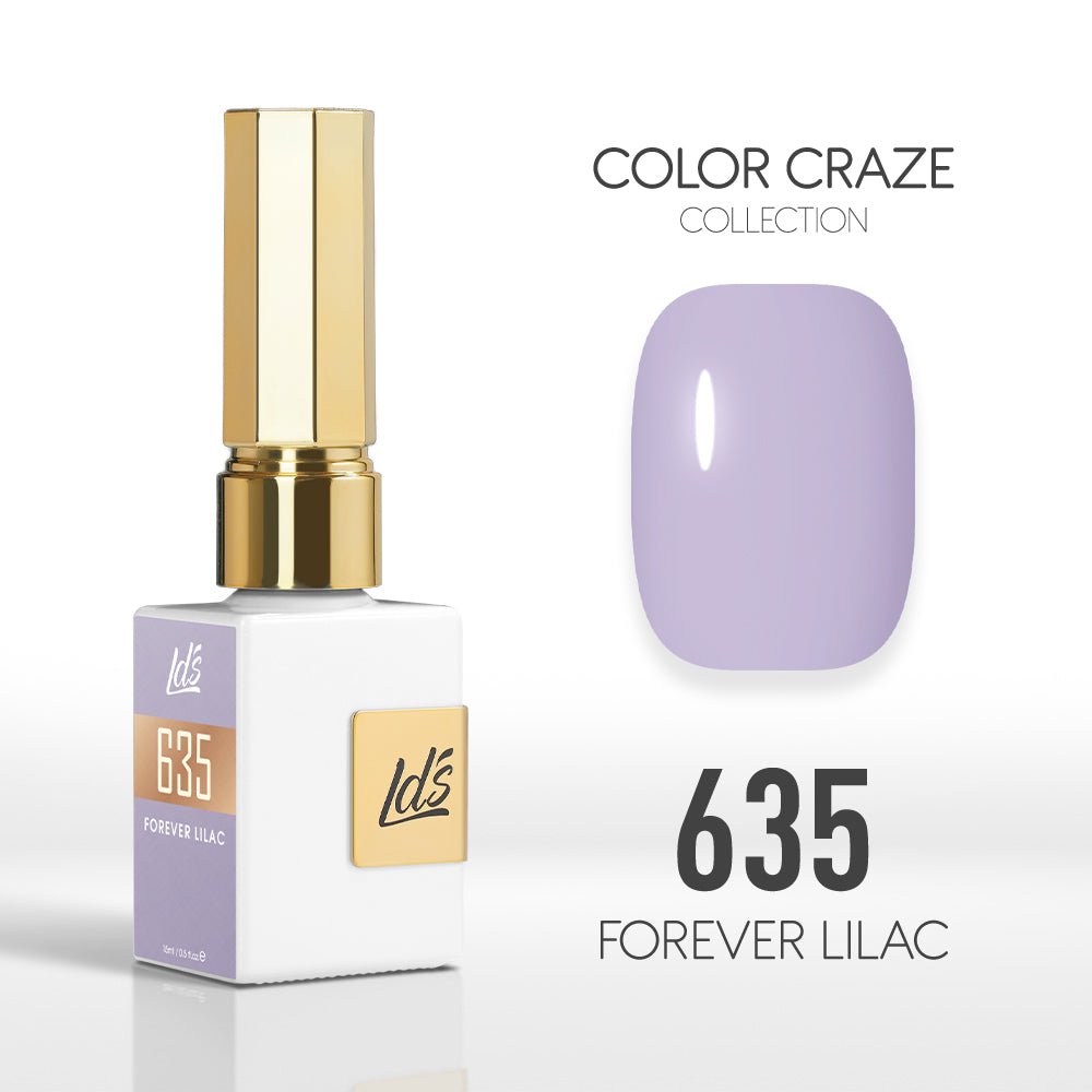 LDS Color Craze Gel Nail Polish - 635 Forever Lilac - 0.5oz - DTK Nail Supply