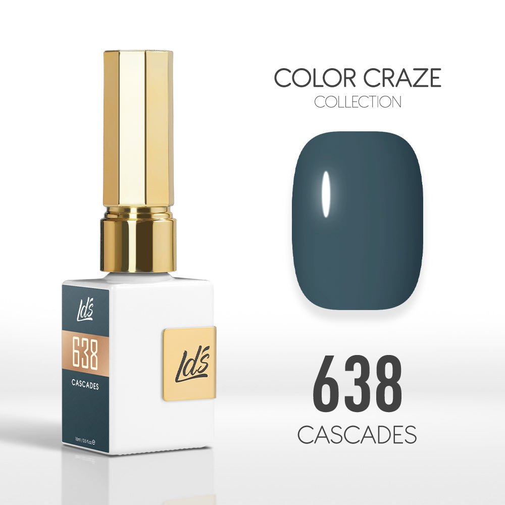 LDS Color Craze Gel Nail Polish - 638 Cascades - 0.5oz - DTK Nail Supply