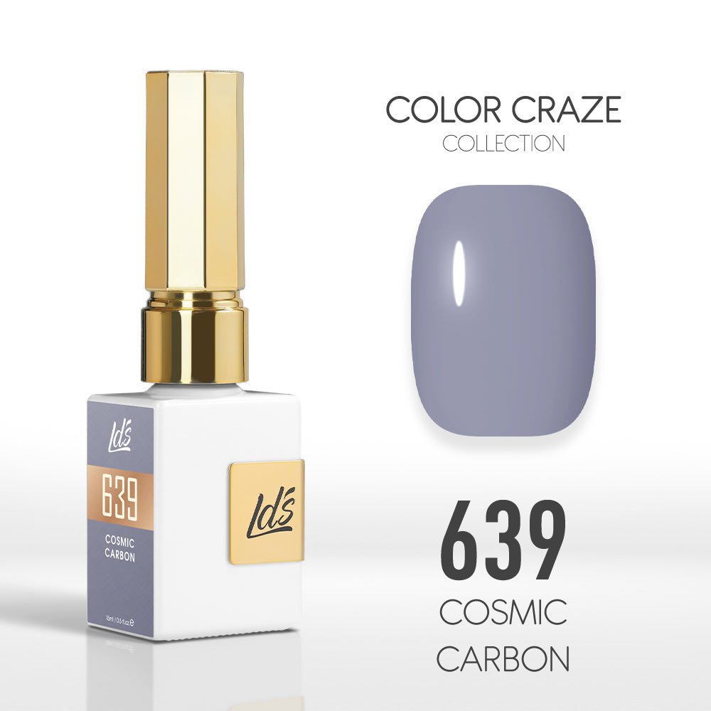 LDS Color Craze Gel Nail Polish - 639 Cosmic Carbon - 0.5oz - DTK Nail Supply