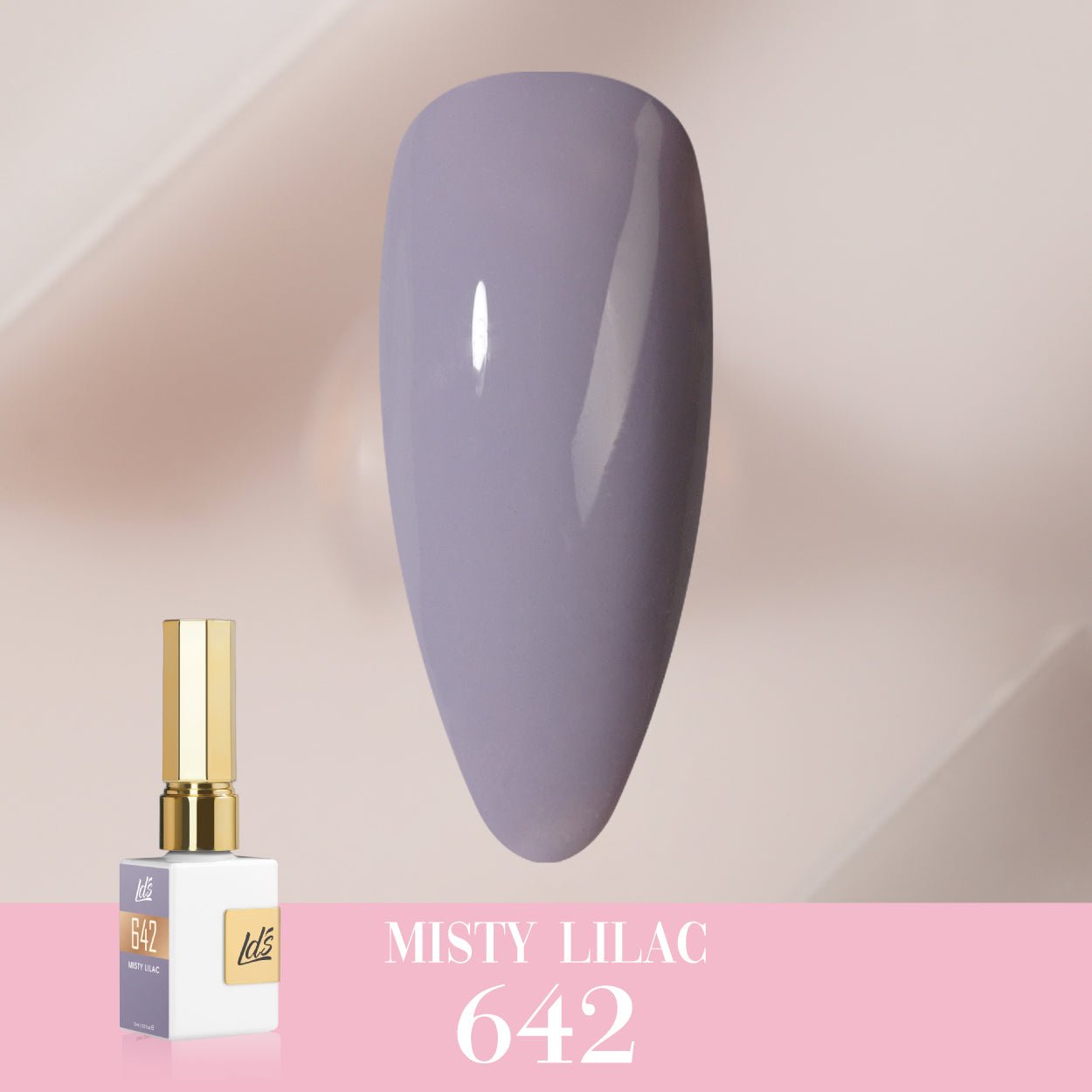 LDS Color Craze Gel Nail Polish - 642 Misty Lilac - 0.5oz - DTK Nail Supply
