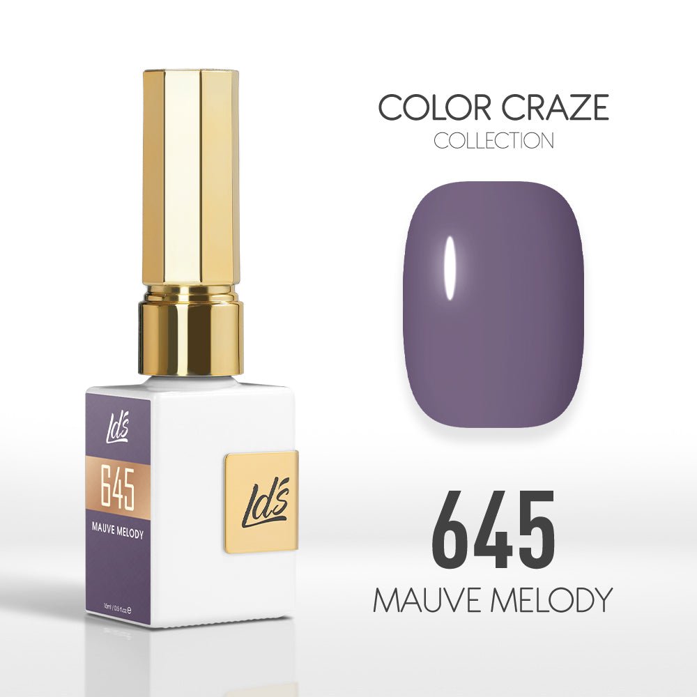 LDS Color Craze Gel Nail Polish - 645 Mauve Melody - 0.5oz - DTK Nail Supply